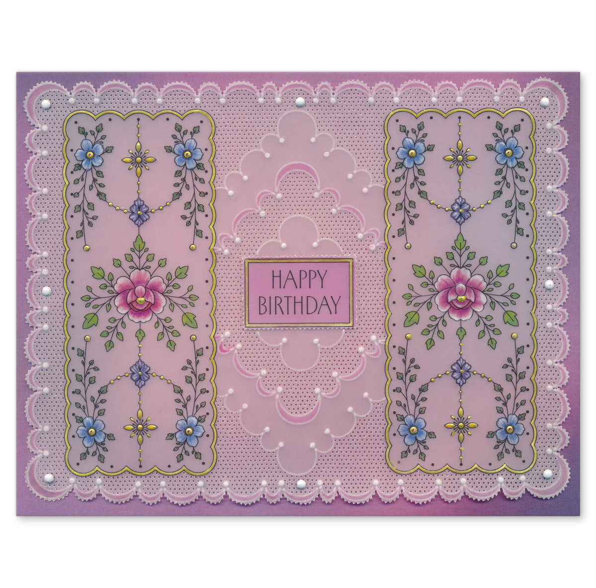 Lace Panels on Parchment – Spring