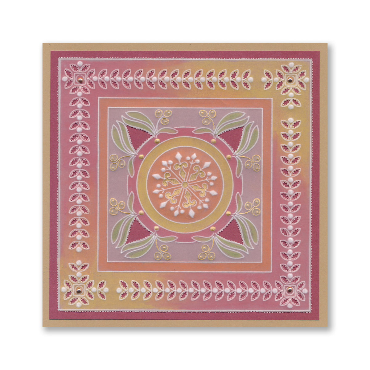 Tina's Snowflake & Mistletoe Christmas All in One A5 Square Groovi Plate