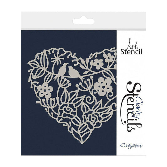 Garden Heart Frameless Stencil