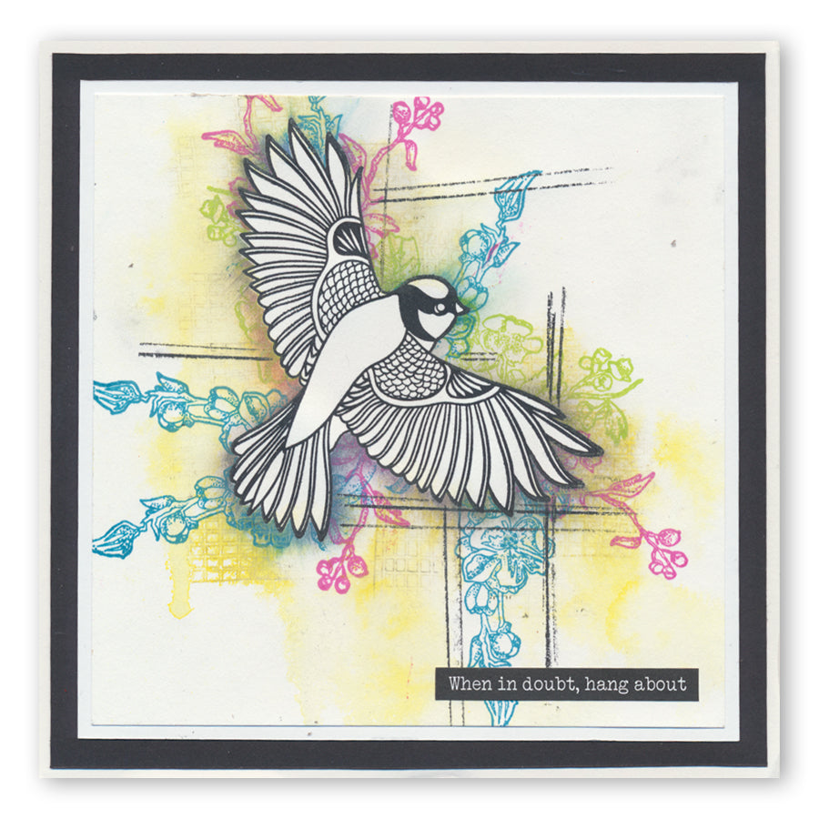 Garden Birds & Cherry Blossom A5 Stamp & Mask Set