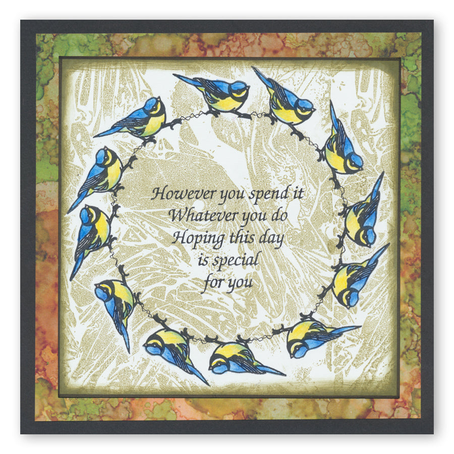 Garden Birds & Cherry Blossom A5 Stamp & Mask Set