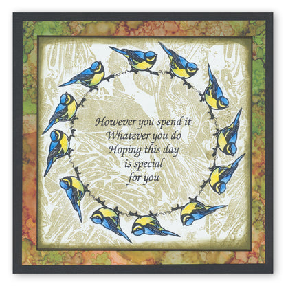 Garden Birds & Cherry Blossom A5 Stamp & Mask Set