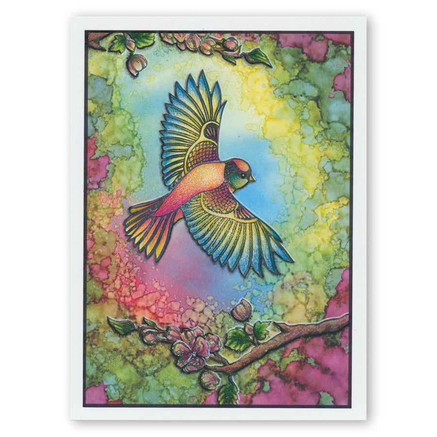 Garden Birds & Cherry Blossom A5 Stamp & Mask Set