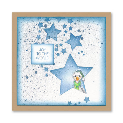 Barbara's Christmas Animals - Geese A6 Stamp & Mask Set