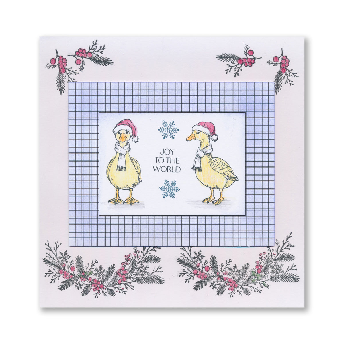 Barbara's Christmas Animals - Geese A6 Stamp & Mask Set