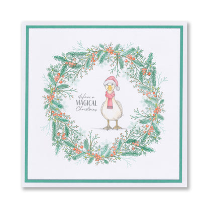 Barbara's Christmas Animals - Geese A6 Stamp & Mask Set