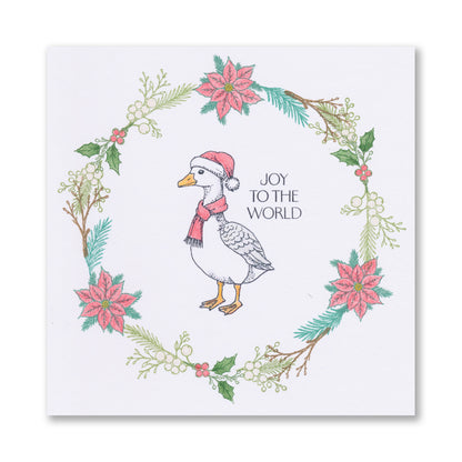 Barbara's Christmas Animals - Geese A6 Stamp & Mask Set