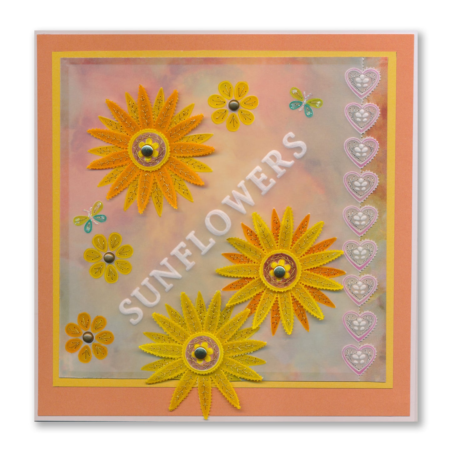 Tina's Floral Embroidery Parchlets A6 Square Groovi Plate Collection