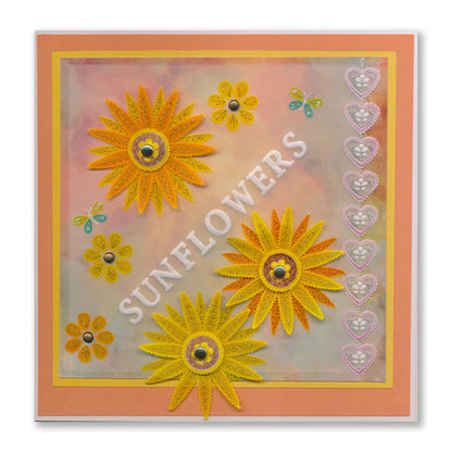 Tina's Floral Embroidery Parchlets A6 Square Groovi Plate Collection