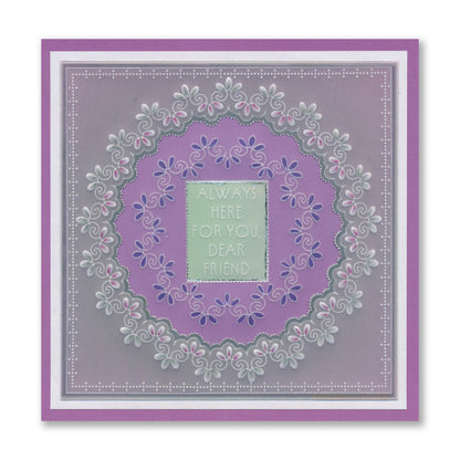 Tall Art Deco Sentiments A5 Groovi Plate