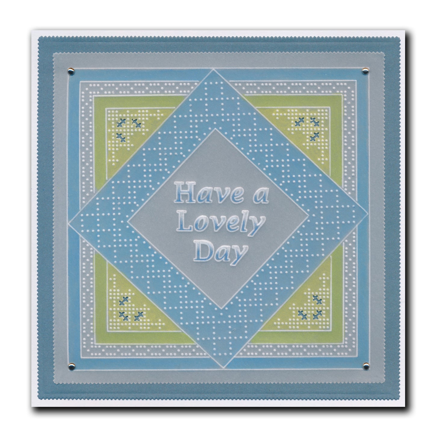 Dotted Lace Frames - Sentiments & Family A4 Groovi Plate