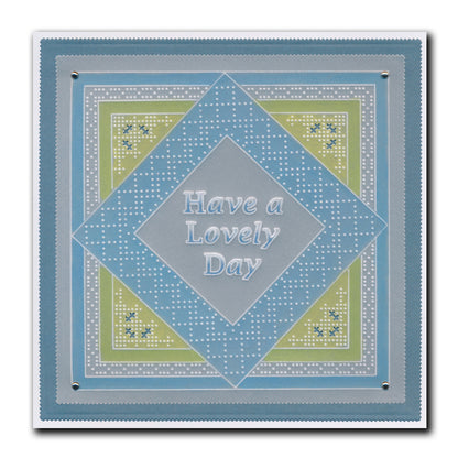 Dotted Lace Frames - Sentiments & Family A4 Groovi Plate