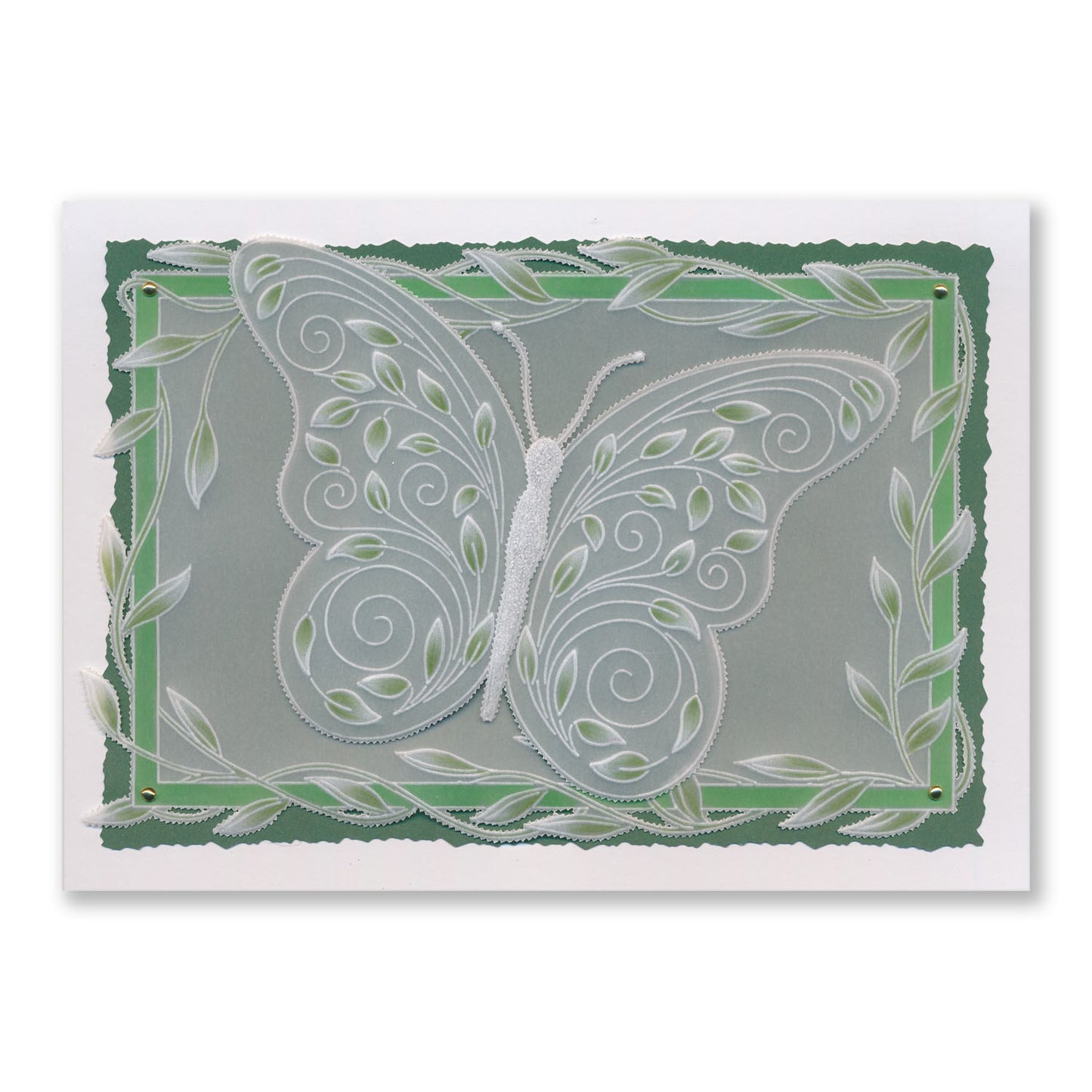 Leafy Swirl Butterfly A6 Groovi Plate