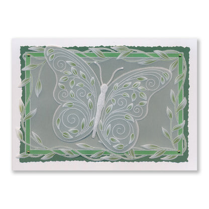 Leafy Swirl Butterfly A6 Groovi Plate