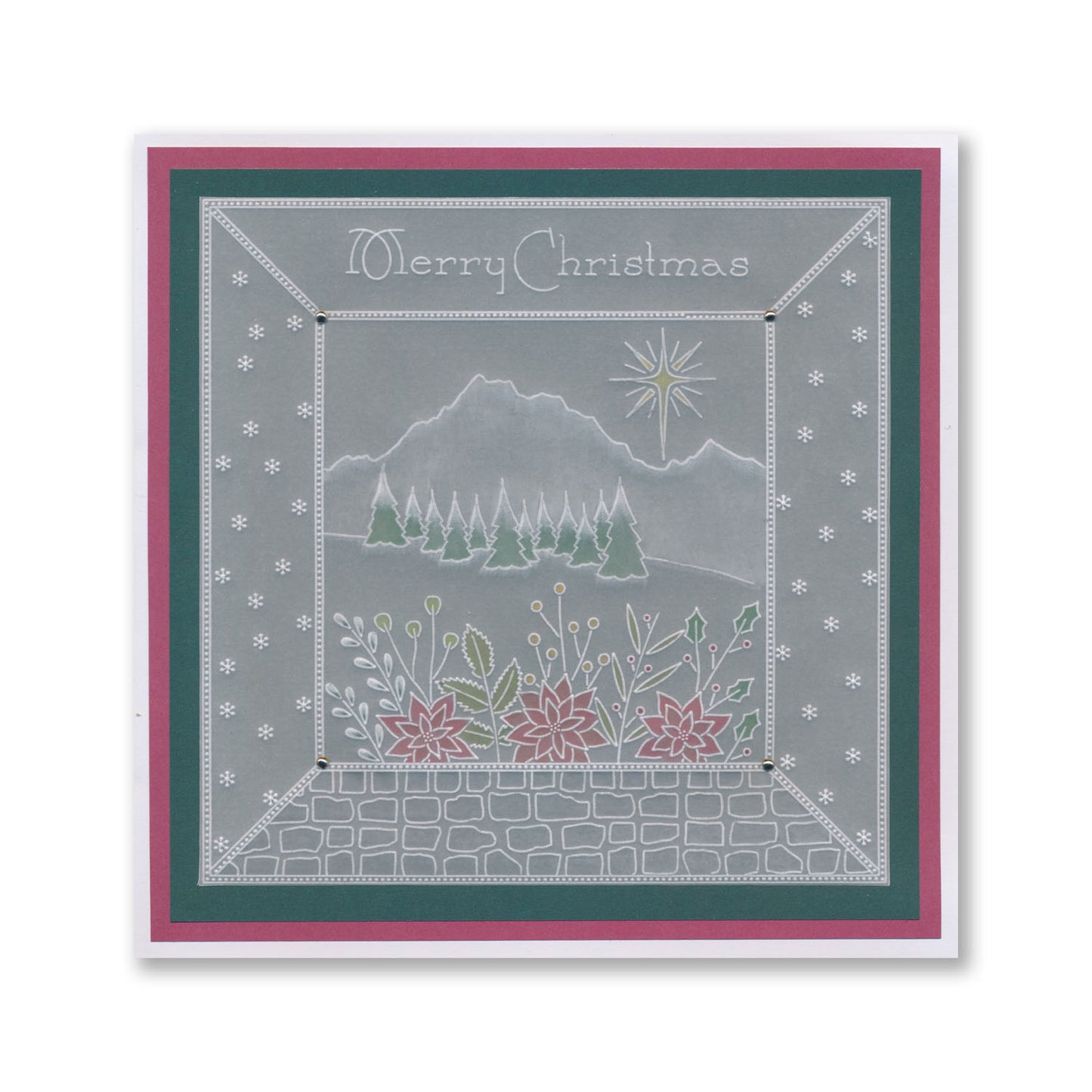 Holly & Cobblestone Wall A6 Groovi Plate