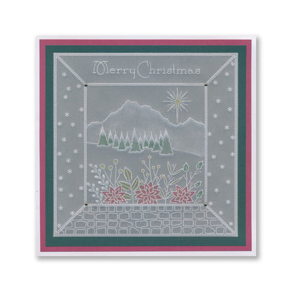 Holly & Cobblestone Wall A6 Groovi Plate