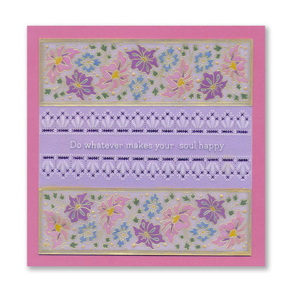 Barbara's Floral Crescents & Panels A5 Groovi Plate Collection