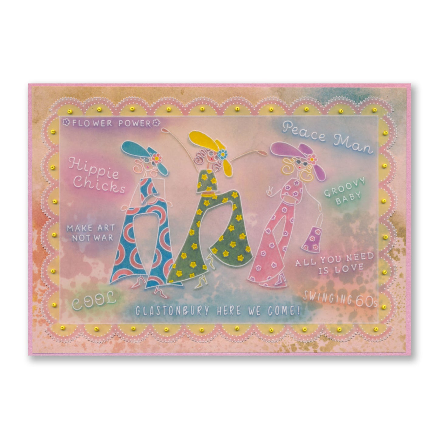 Barbara's SHAC Hippie Chicks A5 Groovi Plate