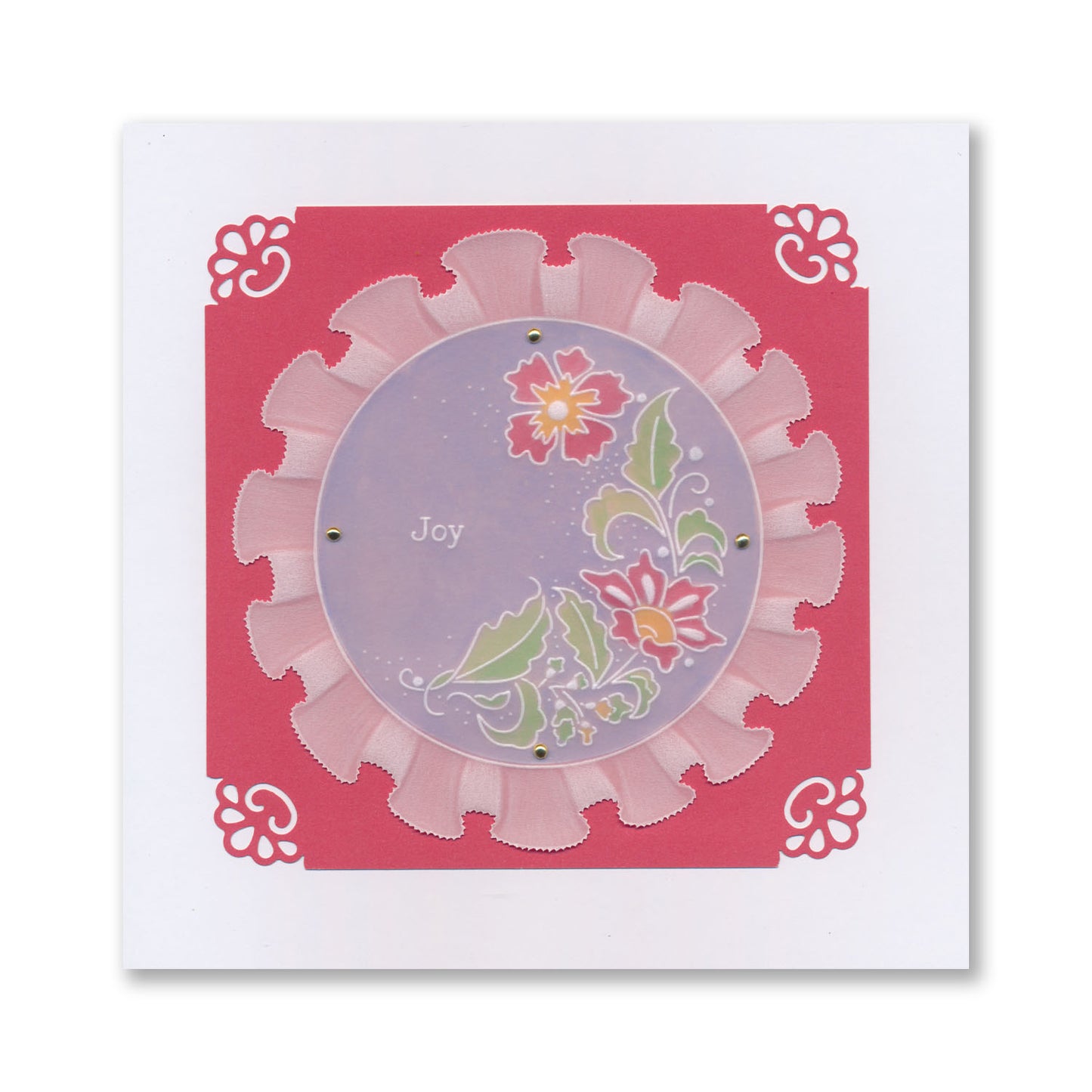 Barbara's Joy - Floral Crescent & Panel A5 Groovi Plate