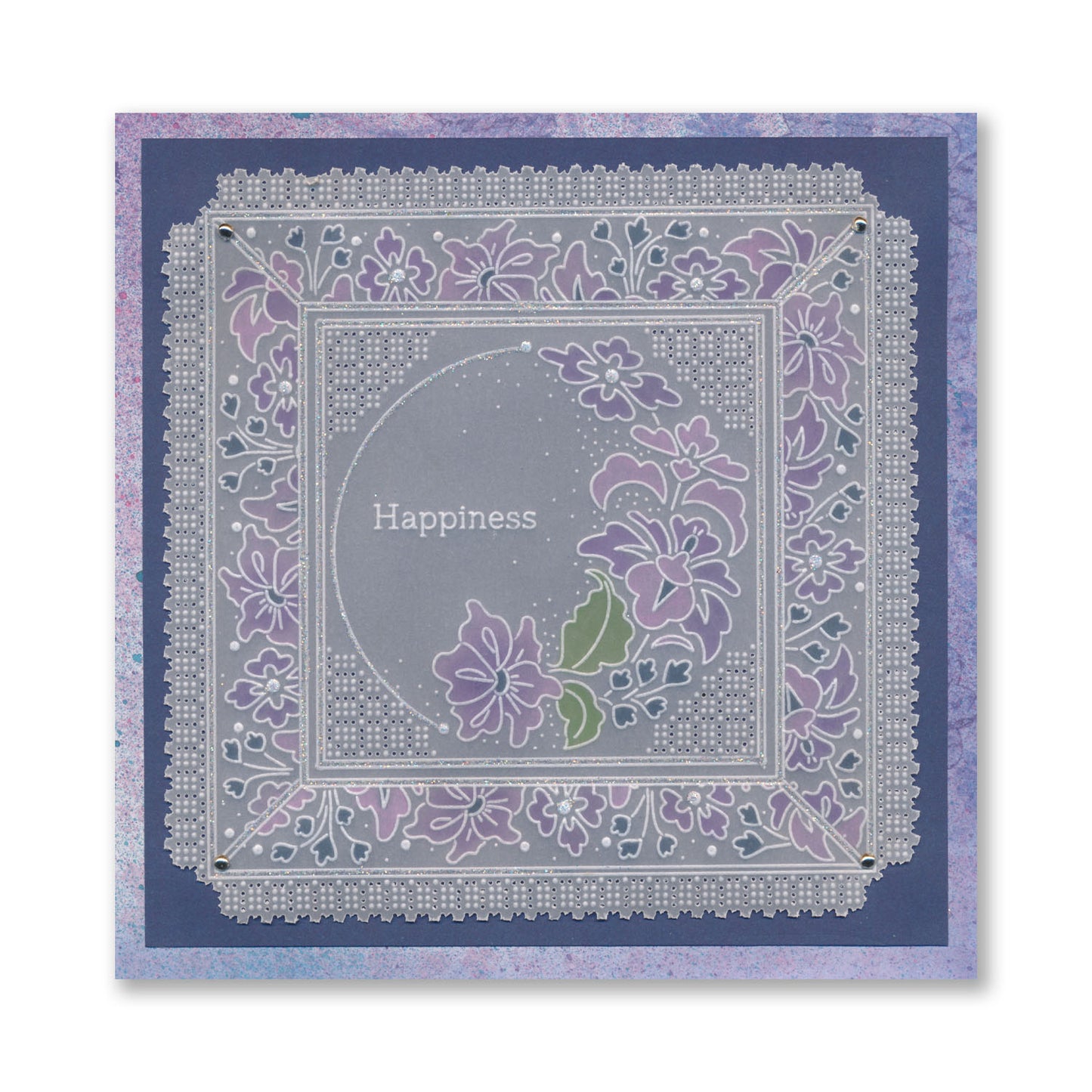 Barbara's Happiness - Floral Crescent & Panel A5 Groovi Plate