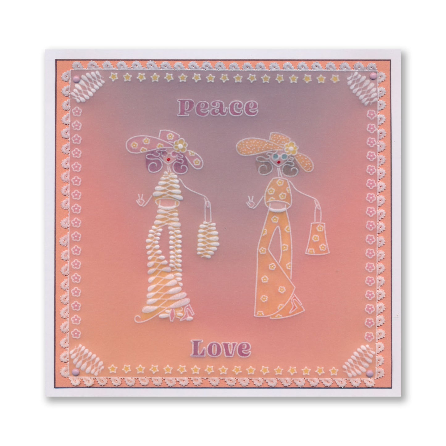 Barbara's SHAC Hippie Chicks A5 Groovi Plate