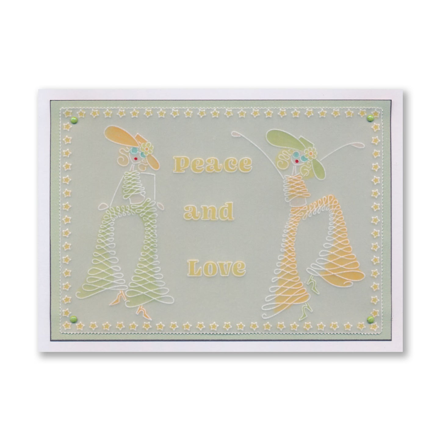 Barbara's SHAC Hippie Chicks A4 Stamp Set & A5 Groovi Plate