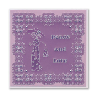 Barbara's SHAC Hippie Chicks A5 Groovi Plate