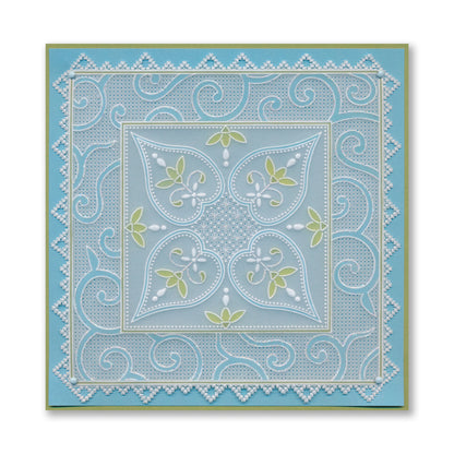 Barbara's Thinking of You - Japanese Floral Tiles Sampler A4 Groovi Plate