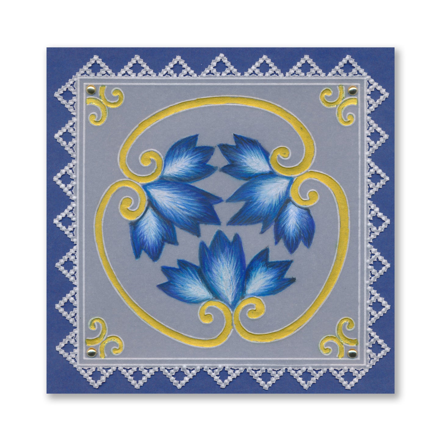 Barbara's Great Day - Japanese Floral Tiles Sampler A4 Groovi Plate