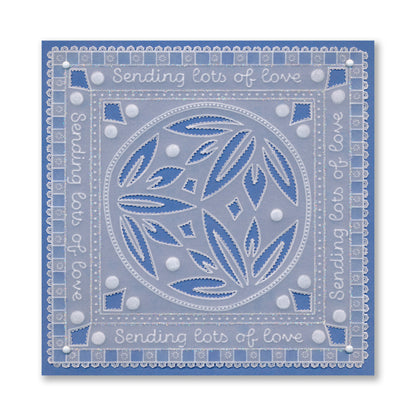 Barbara's Thinking of You - Japanese Floral Tiles Sampler A4 Groovi Plate