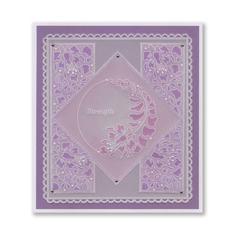 Barbara's Strength - Floral Crescent & Panel A5 Groovi Plate