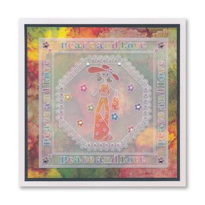 Barbara's SHAC Hippie Chicks A5 Groovi Plate