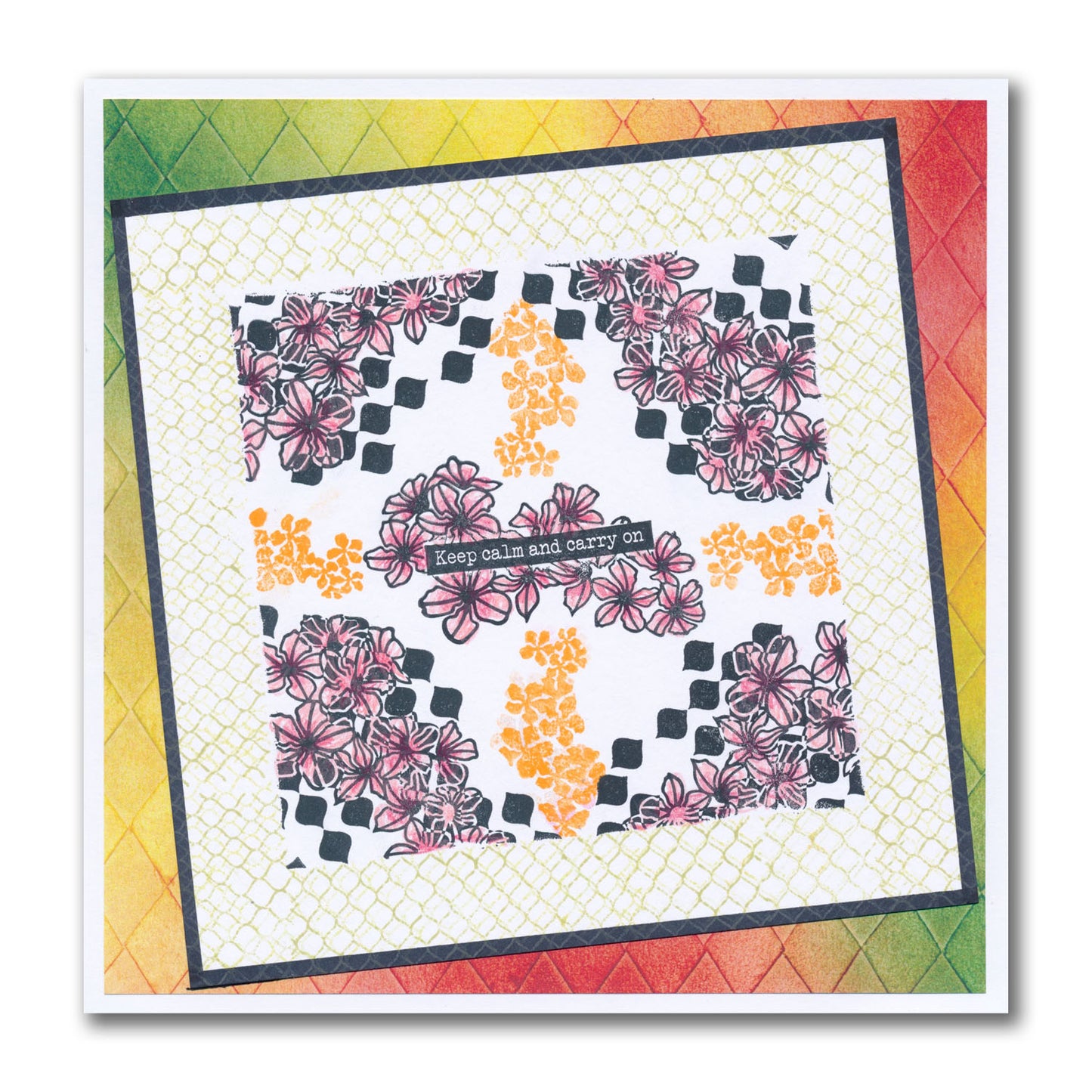 Happy & Calm - Grunge Elements A5 Stamp Duo