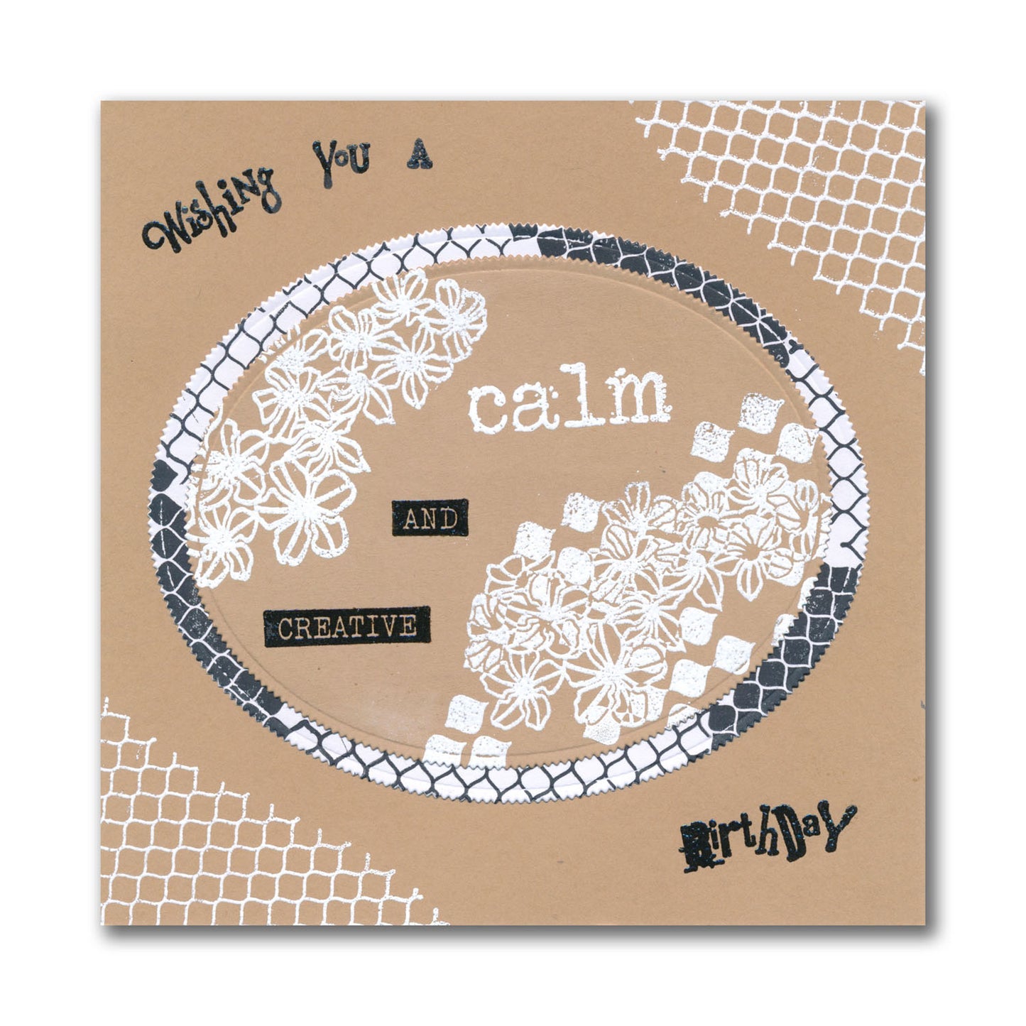 Happy & Calm - Grunge Elements A5 Stamp Duo