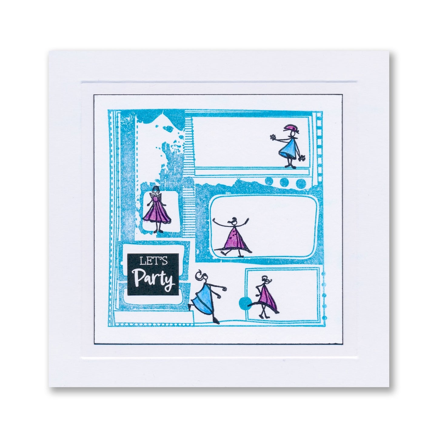 Bijou Grunge Layout Montage A4 Slim Stamp Set