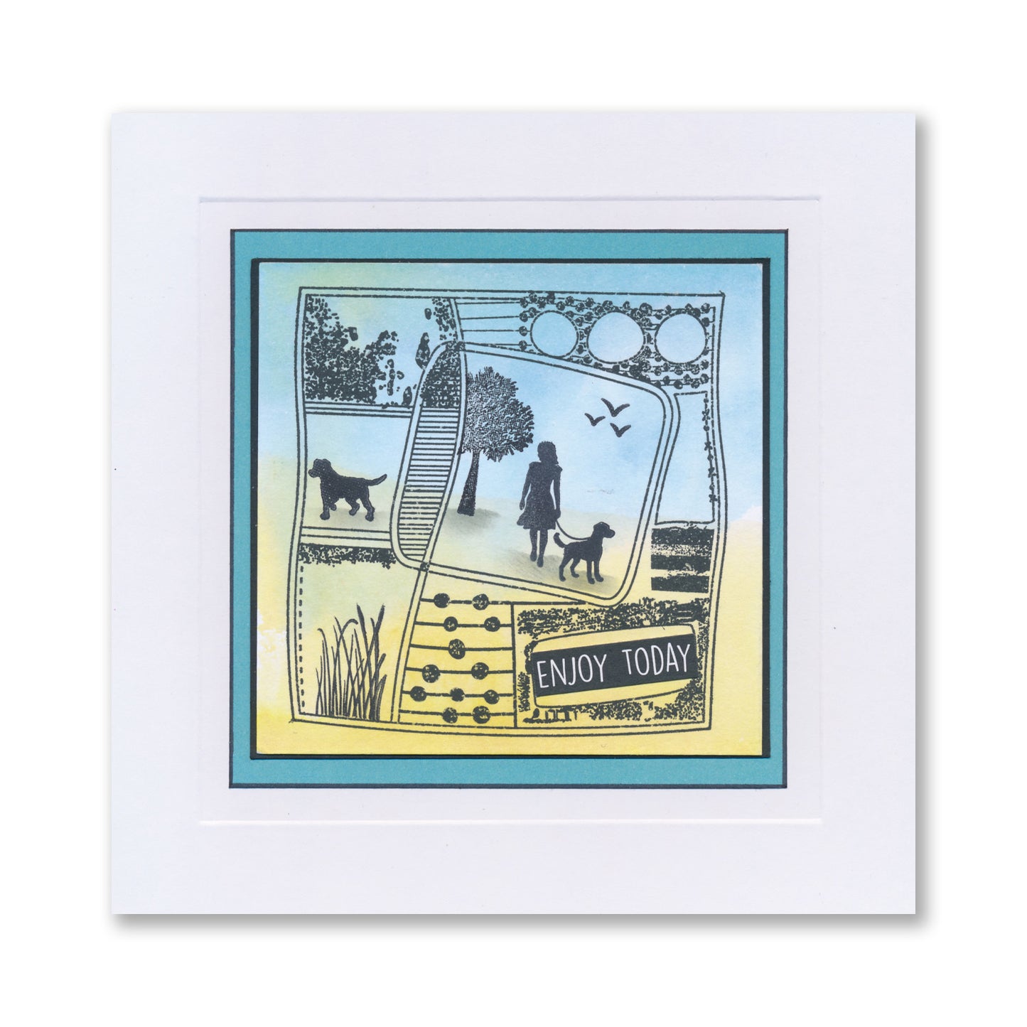 Bijou Grunge Layout Montage A4 Slim Stamp Set