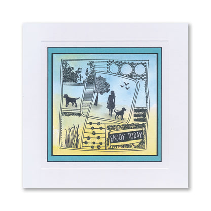 Bijou Grunge Layout Montage A4 Slim Stamp Set