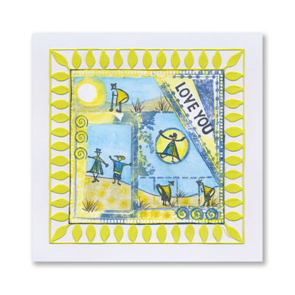 Bijou Grunge Layout Montage A4 Slim Stamp Set