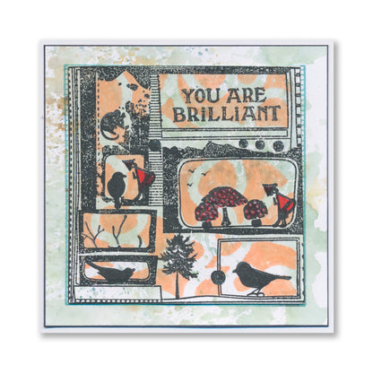 Bijou Grunge Layout Montage A4 Slim Stamp Set