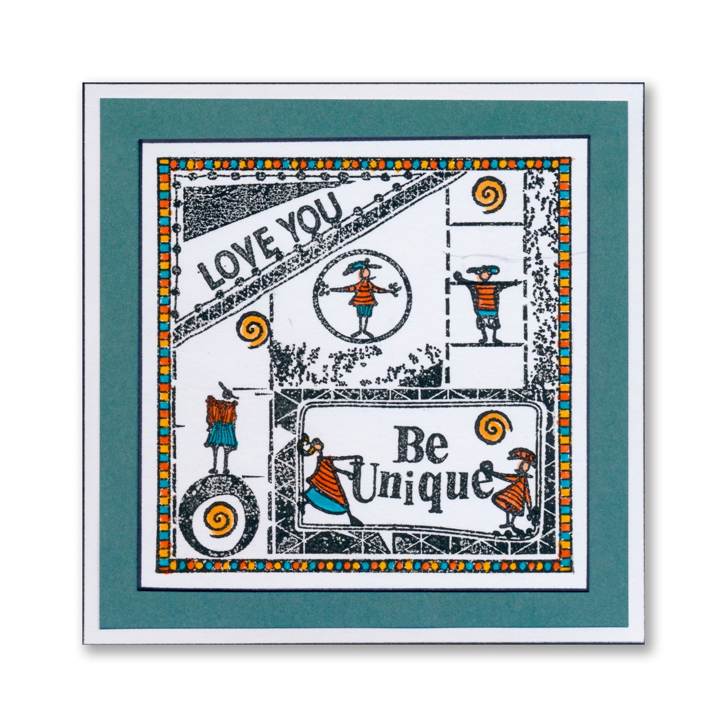 Bijou Grunge Layout Montage A4 Slim Stamp Set