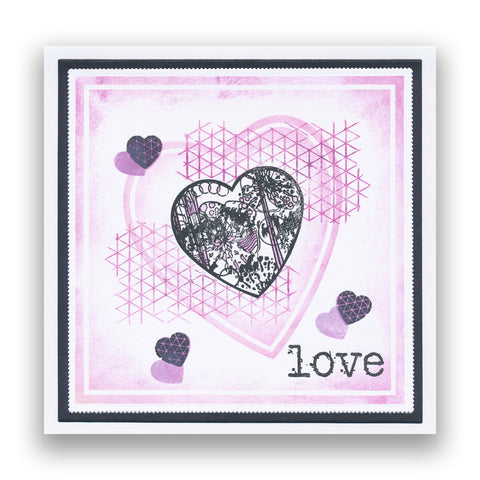 Love - Grunge Elements A5 Stamp Set