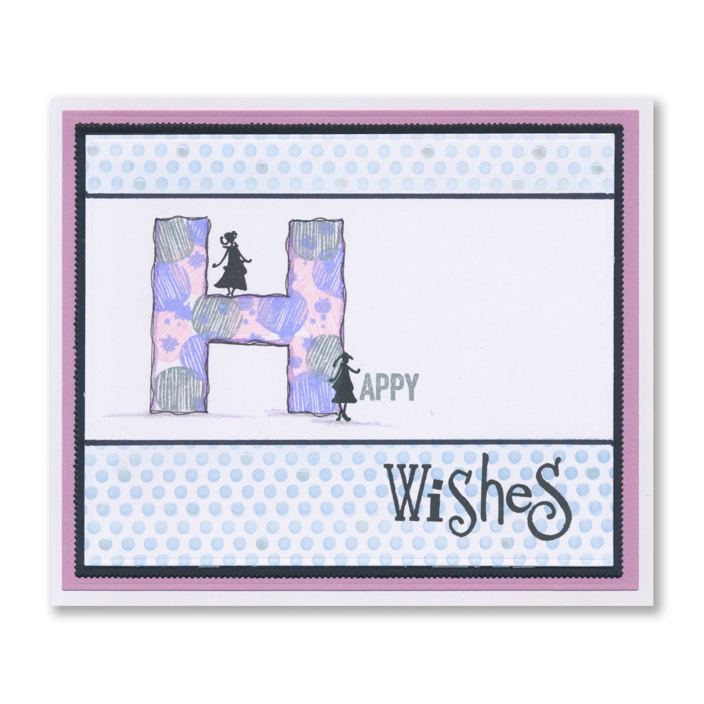 KISS by Clarity - Grungy Silhouettes - Build a Background A6 Stamp Set