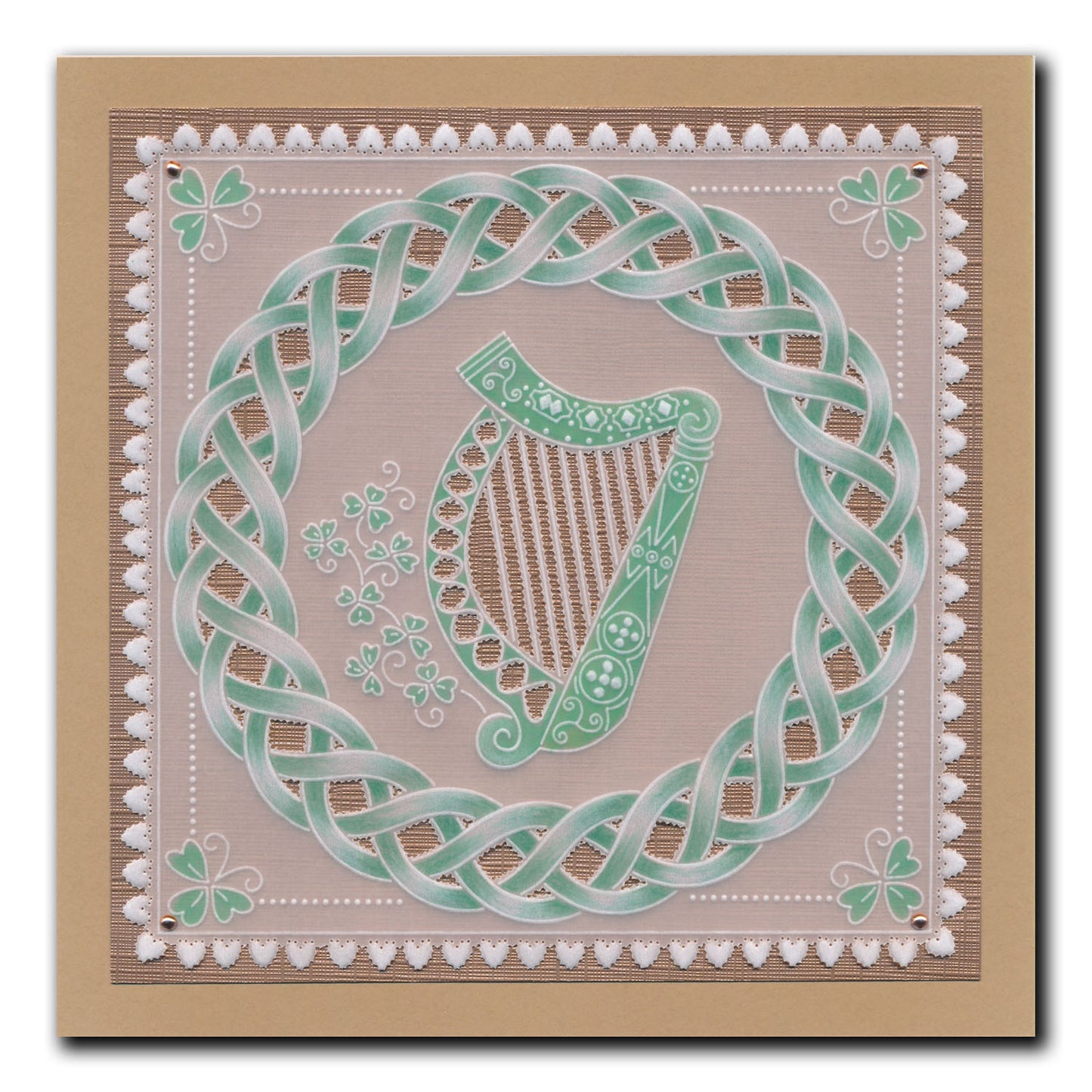 Linda's Celtic Harp Layering Frame A4 Square Groovi Plate