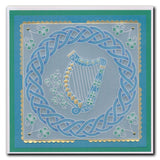 Linda's Celtic Harp Layering Frame A4 Square Groovi Plate