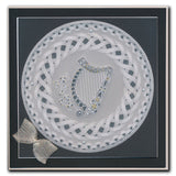 Linda's Celtic Harp Layering Frame A4 Square Groovi Plate