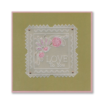 Tina's Happy Today Floral Sampler A4 Groovi Plate