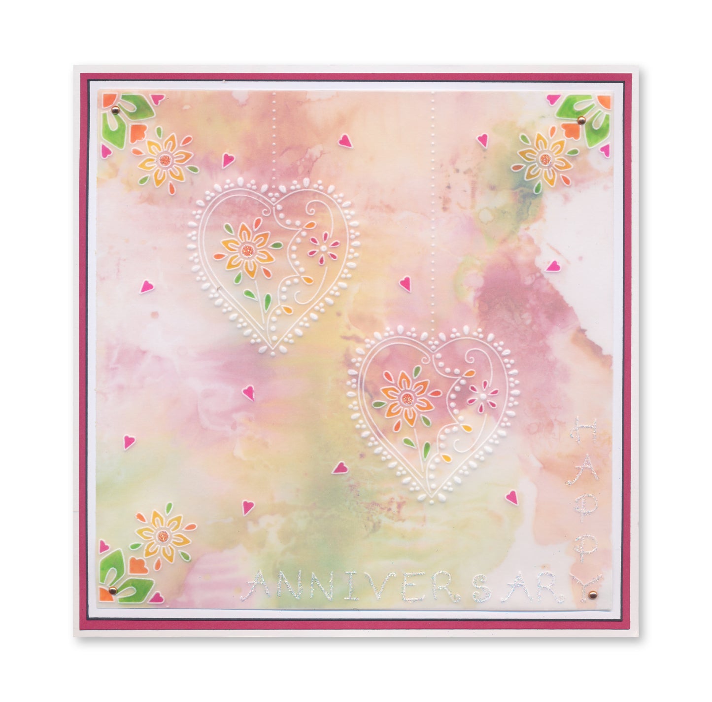 Barbara's Loving Heart A5 Square Groovi Plate