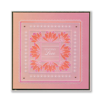 Square Floral Framers A4 Groovi Plate