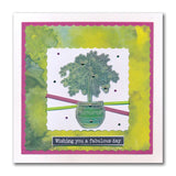 Linda's Dotty Cross-Stitch Lemon Tree Layering Frame A4 Square Groovi Plate