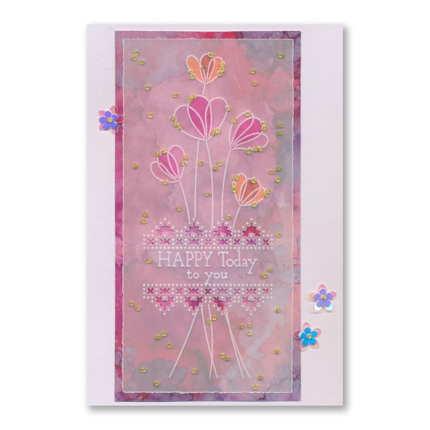 Tina's Springtime Flowers Happy Today Groovi Spacer Plate